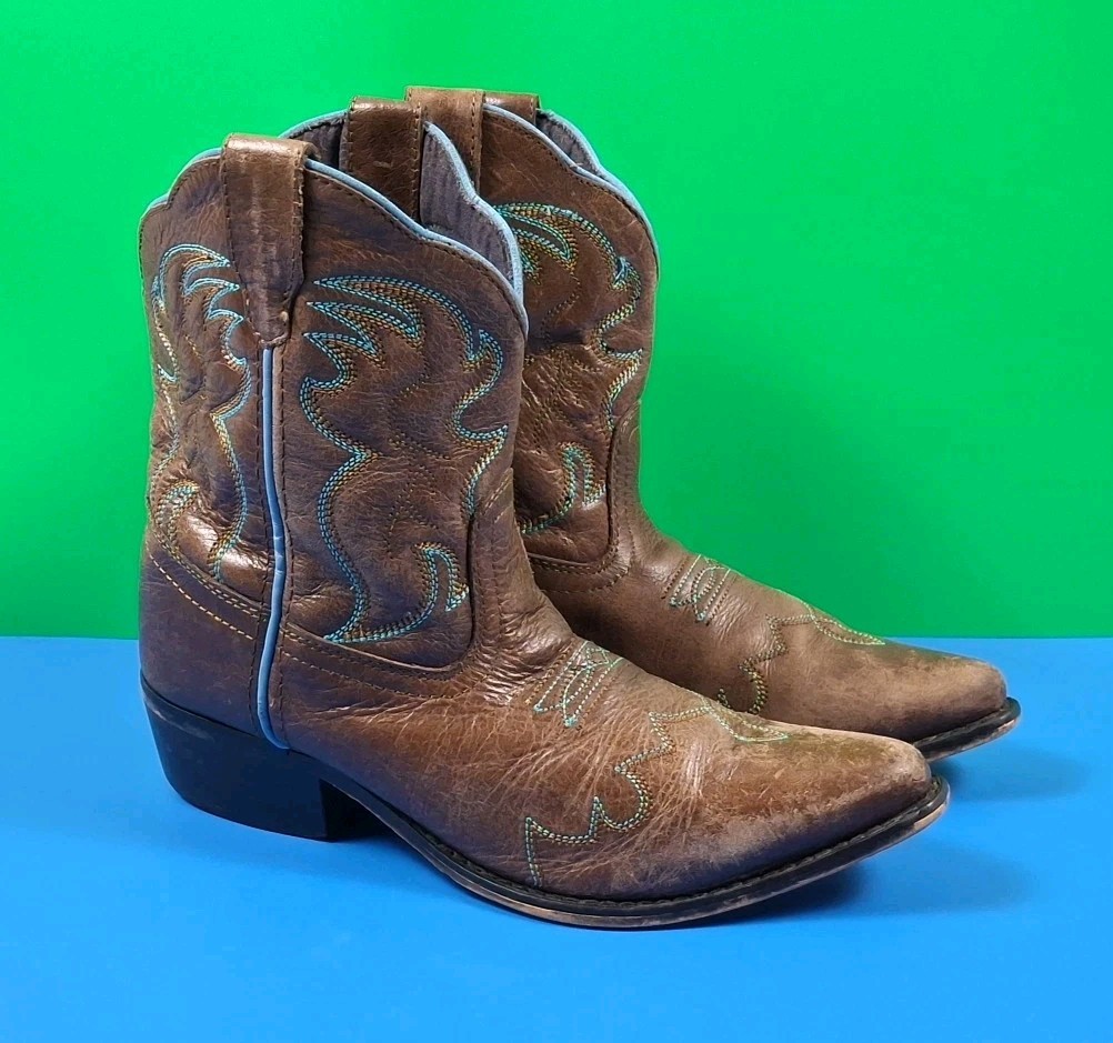 Smokey Mountain Girls “JUNIPER” #3631 Y Dark BROWN Western Cowboy Boots Size 5D