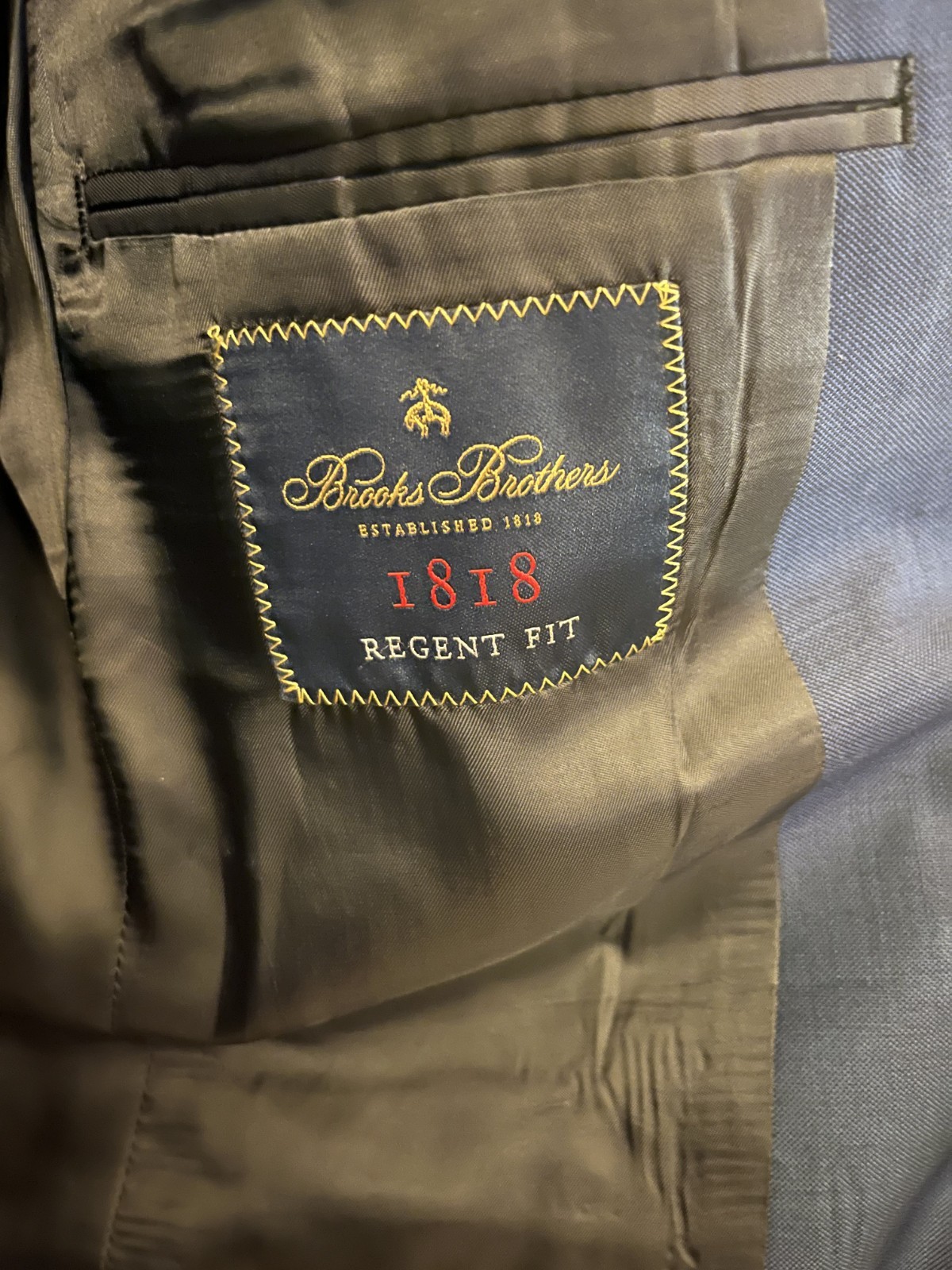 Brooks Brothers Royal Blue Suit (Men, 39R, Double Vent, 1818 Regent)