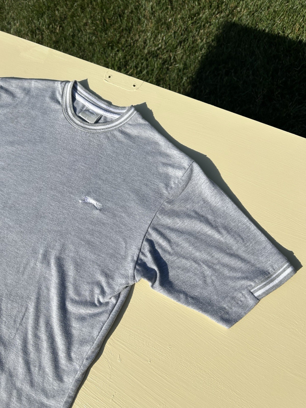Slazenger Men’s L Gray Solid Embroidered Logo Crew Neck Short Sleeve T-Shirt