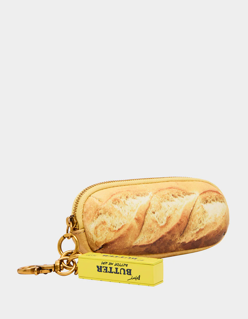 Betsey Johnson Bread Dangle Bag Charm Multi Butter Zipper Pull NWT
