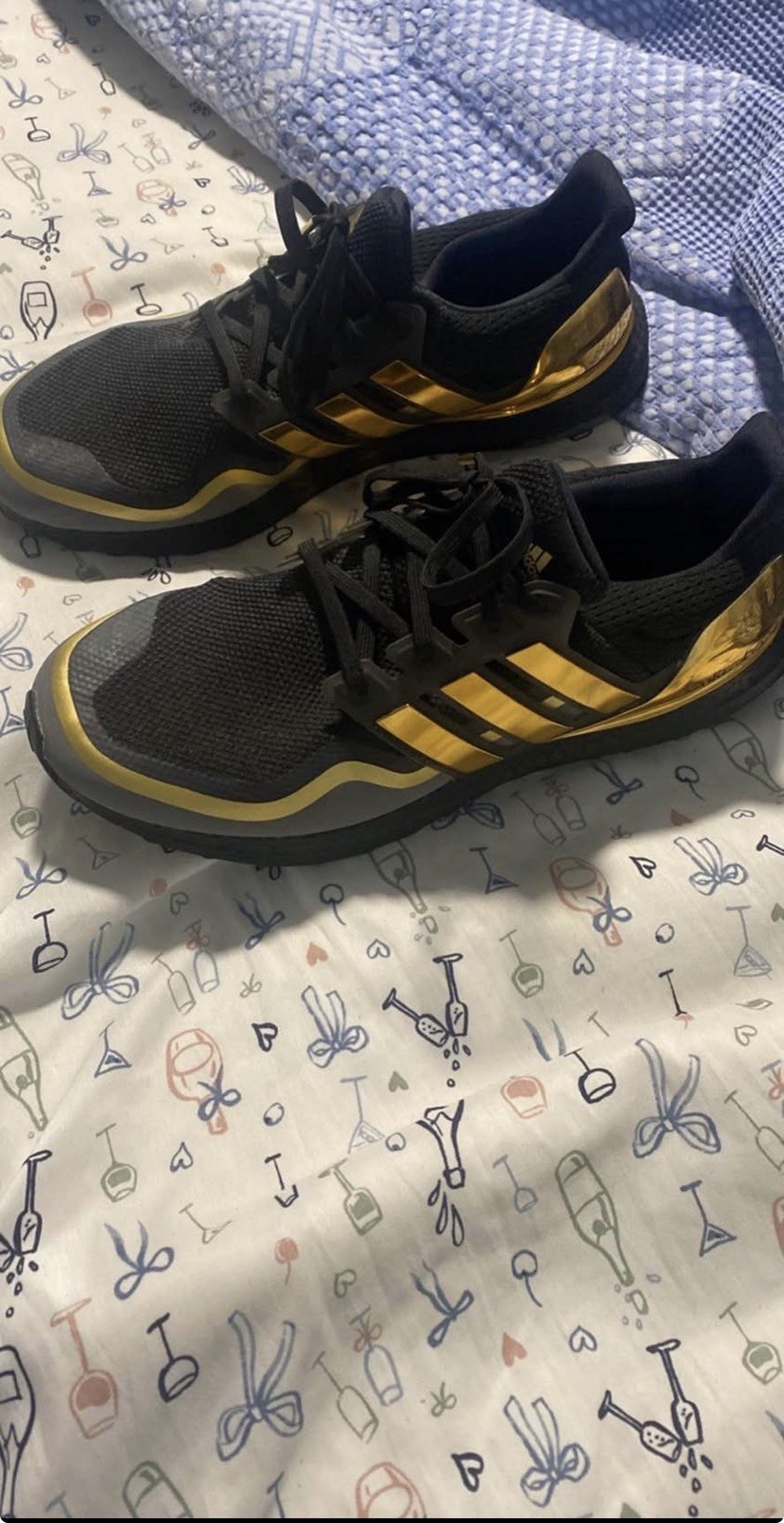 adidas UltraBoost Metallic Gold Core Black/Gold Primeknit Lace-Up EG8102