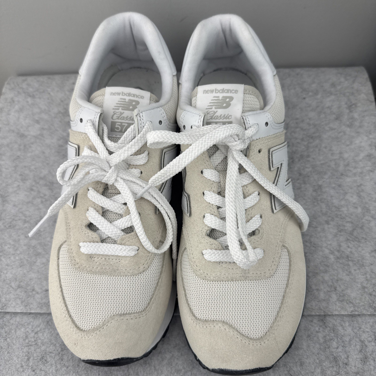 New Balance 574 cream trainers sneakers sz 11 women’s New No Box