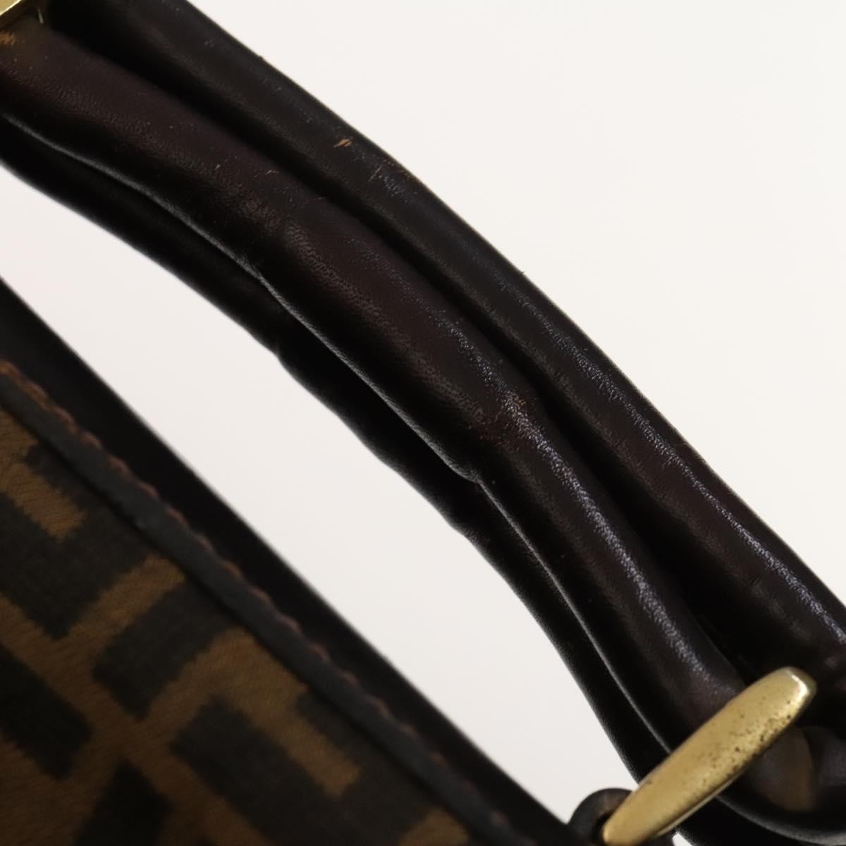 FENDI Zucca Canvas Garment Cover Brown Black gold Auth sw767