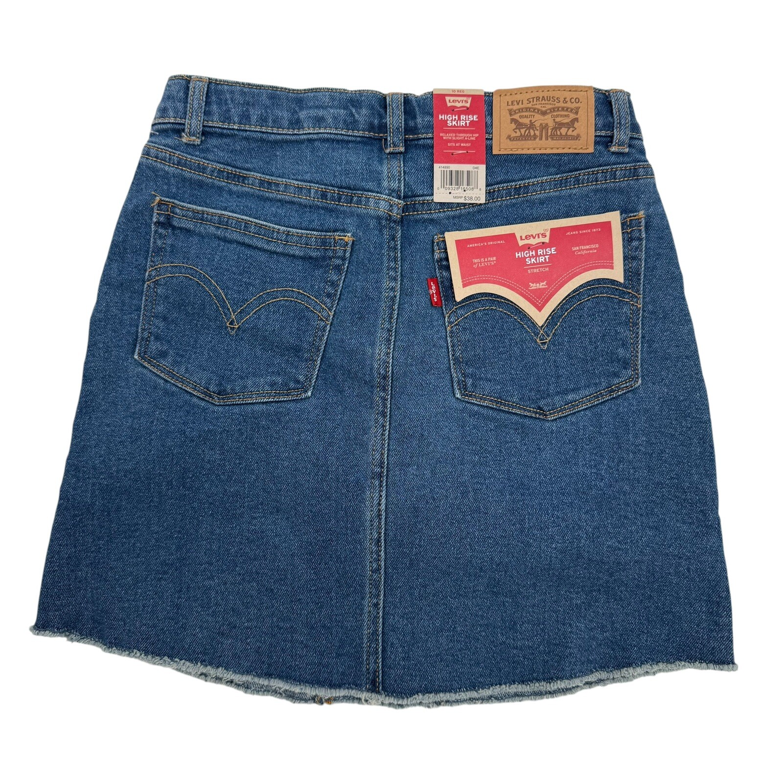 Levi’s Girls Size 10 High Rise Denim Skirt Coastal Cowgirl Festival Classic NEW