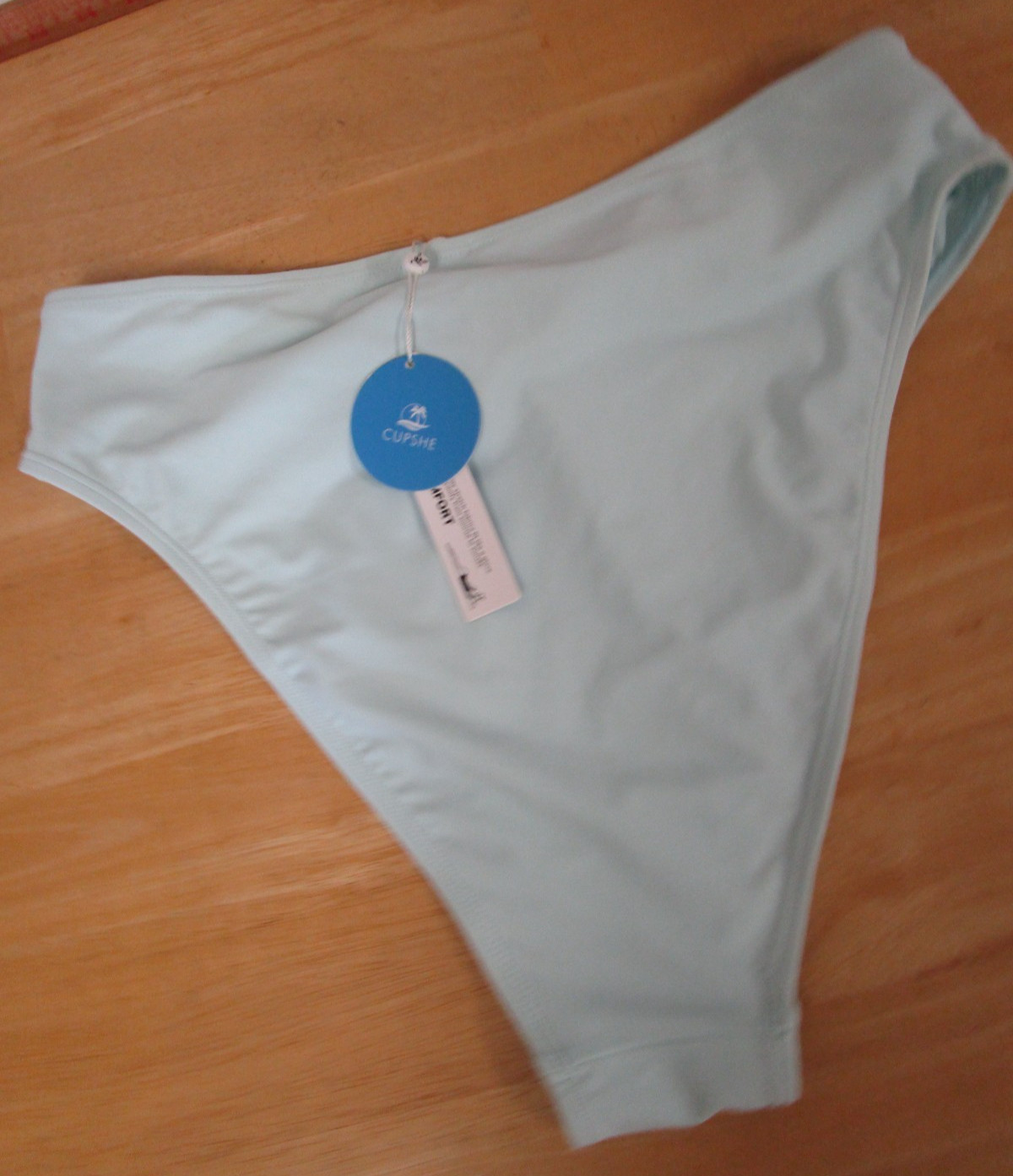 Cupshe Pale Blue Size L 1-Piece High Waist Swimwear Bikini Bottom