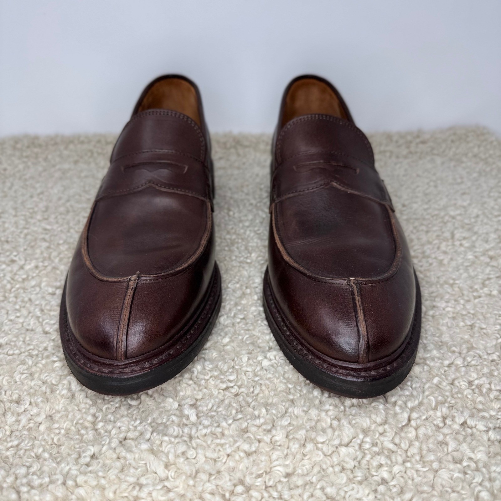 Allen Edmonds Denali Slip On Penny Loafers Men 11 D Dark Brown Leather