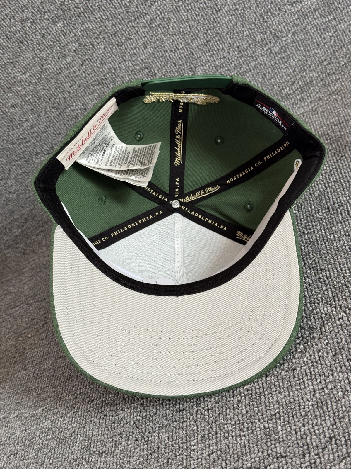Mitchell & Ness Texas Rangers Snapback Olive Green All Star Cap Hat
