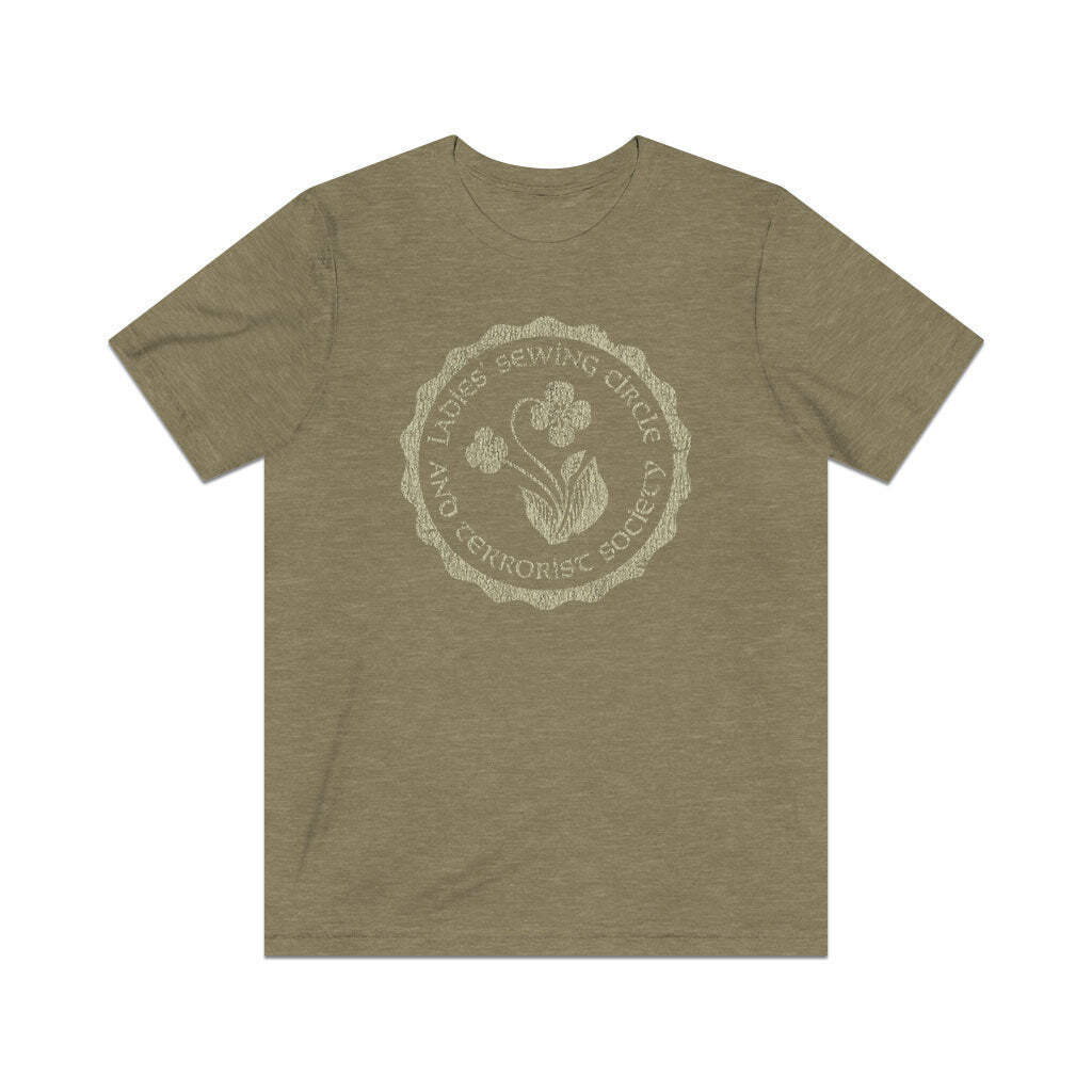 Ladies Sewing Circle and Terrorist Society 1974 Vintage Men’s T-Shirt