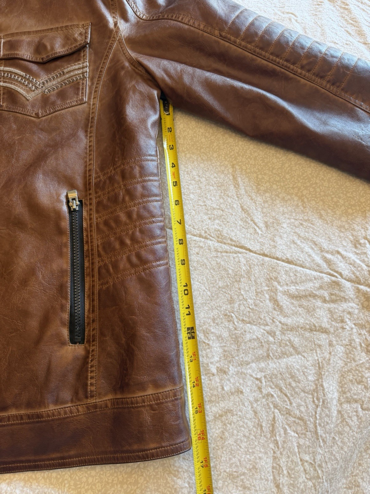 Men’s Faux Leather Jacket Size Medium