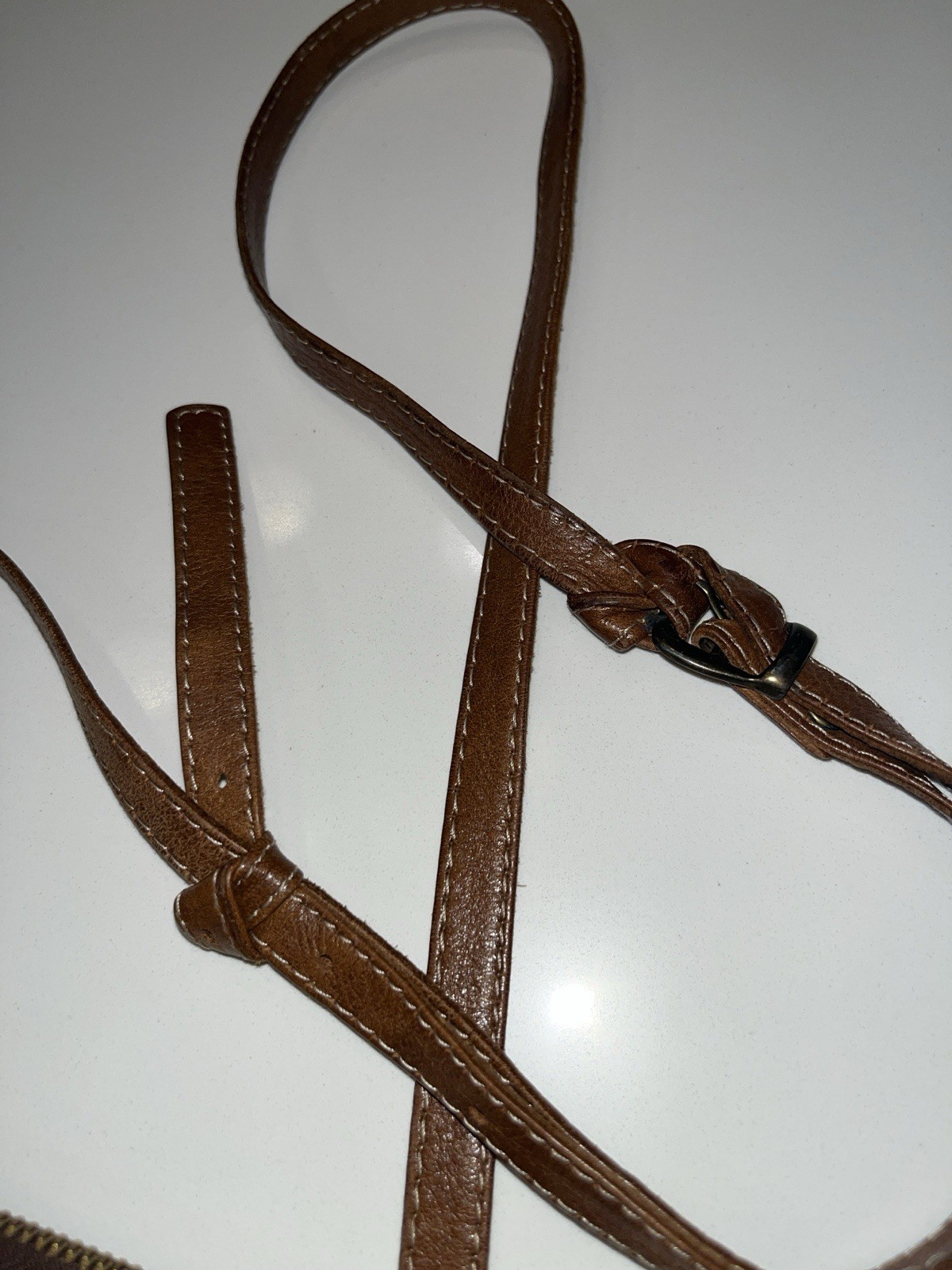 Leaders…Leather Tooled Brown Crossbody/Handbag… Made in Paraguay