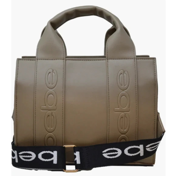 Elevate your style with this structured top-handle bag featuring sparkling logo