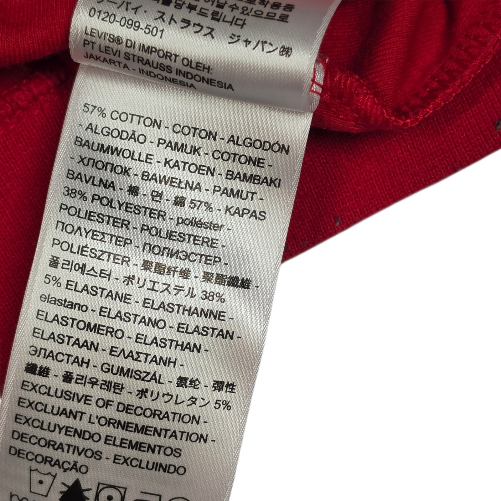 Levi’s Levi’s Women’s Red Mock Neck Crop Top XS Long Sleeve Stretch Shirt