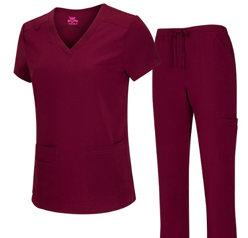 Medical Nursing Natural Uniforms Women’s Cool Stretch V-Neck Top and Cargo Pant