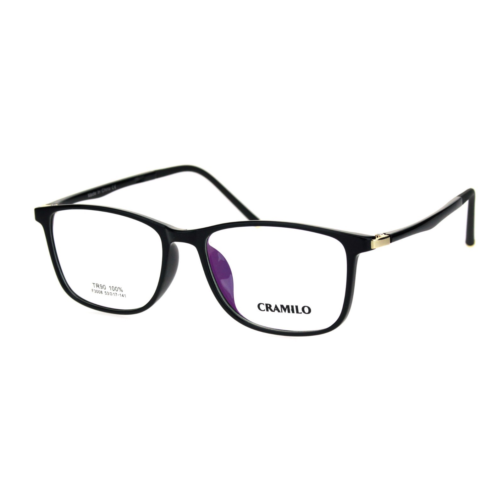 Mens Narrow Rectangular Thin Crushproof TR90 Plastic Light Optical Frame