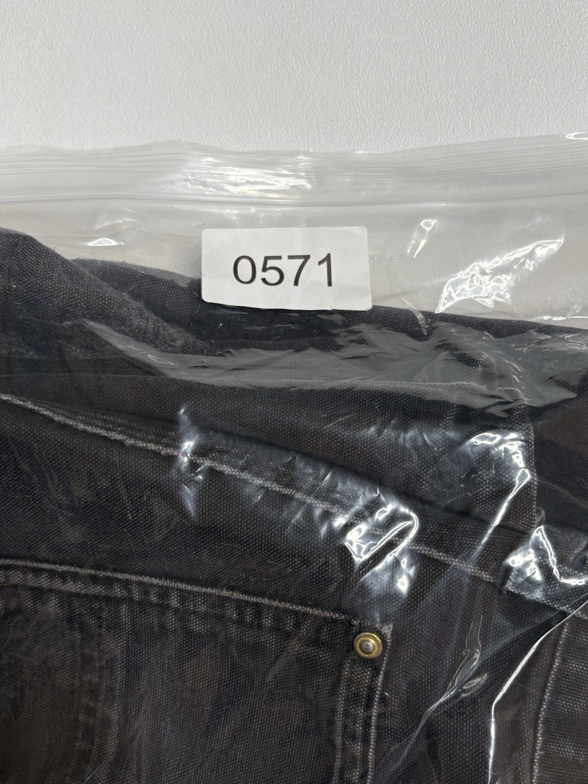 Carhartt Double Knee Duck Canvas Carpenter Pants Made In USA B01-BLK 30 x 30*