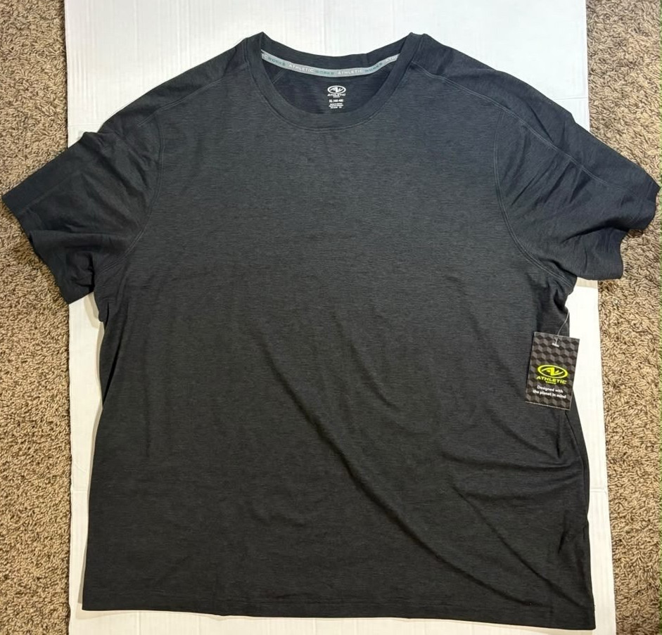 Hanes X-Temp Men’s XL Gray Moisture Wicking Logo Crew Neck Short Sleeve T-Shirt