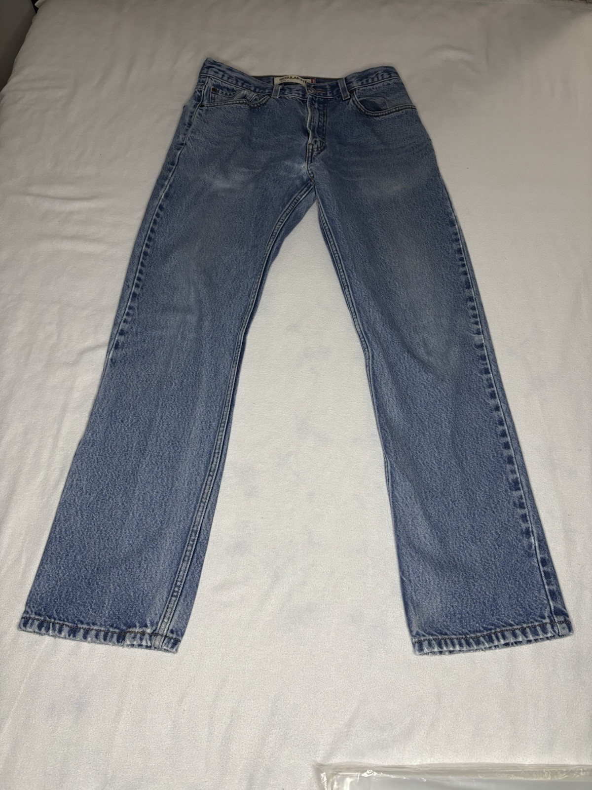 Levi’s 505 Regular Fit Jeans Mens 33×34 Blue Excellent Straight Leg Denim