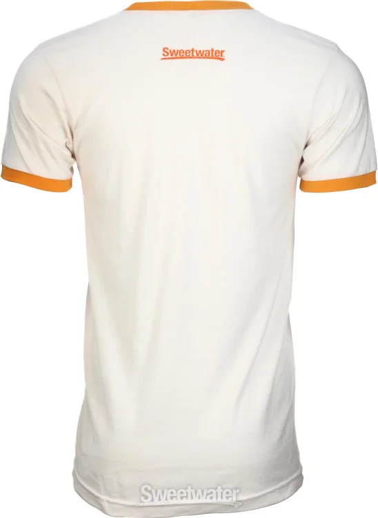 Sweetwater Retro Sunset Ringer Tee – Vintage White/Mellow Yellow, Small