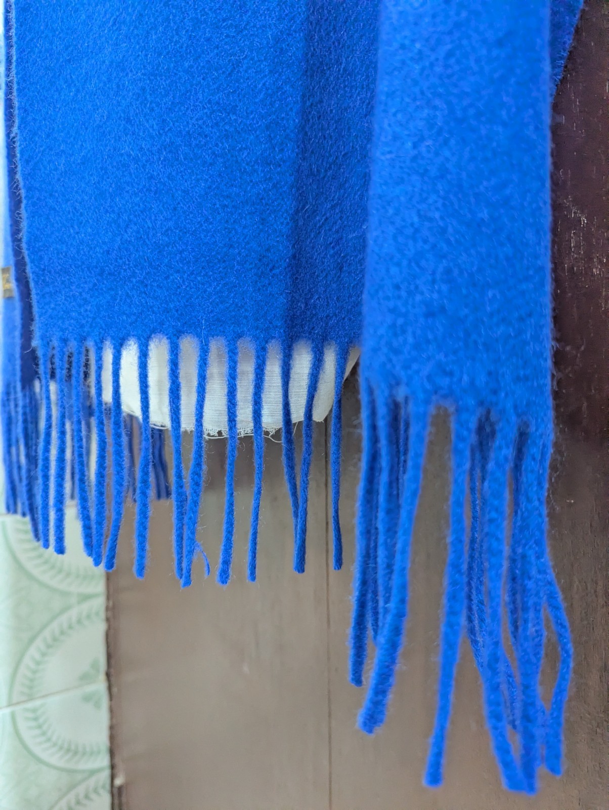 Loro Piana Style Blue Cashmere Scarf Soft 172x15inc | Made In Italy |