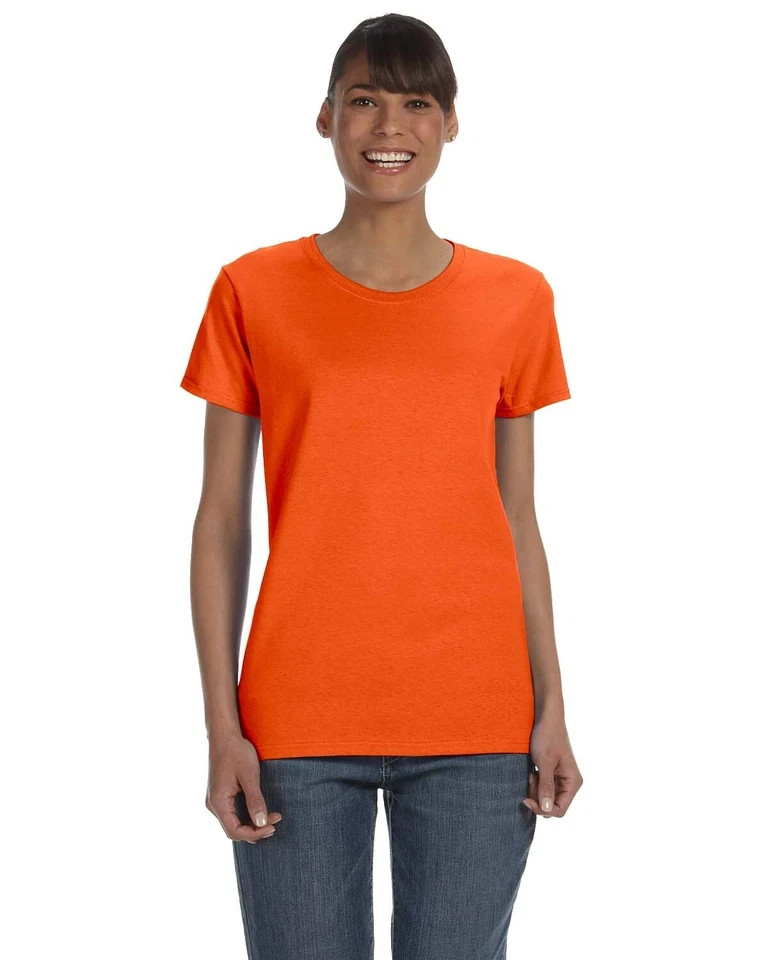 Gildan G500L Women’s Heavy Cotton Short Sleeve Crew Neck Plain Stylish T-Shirt