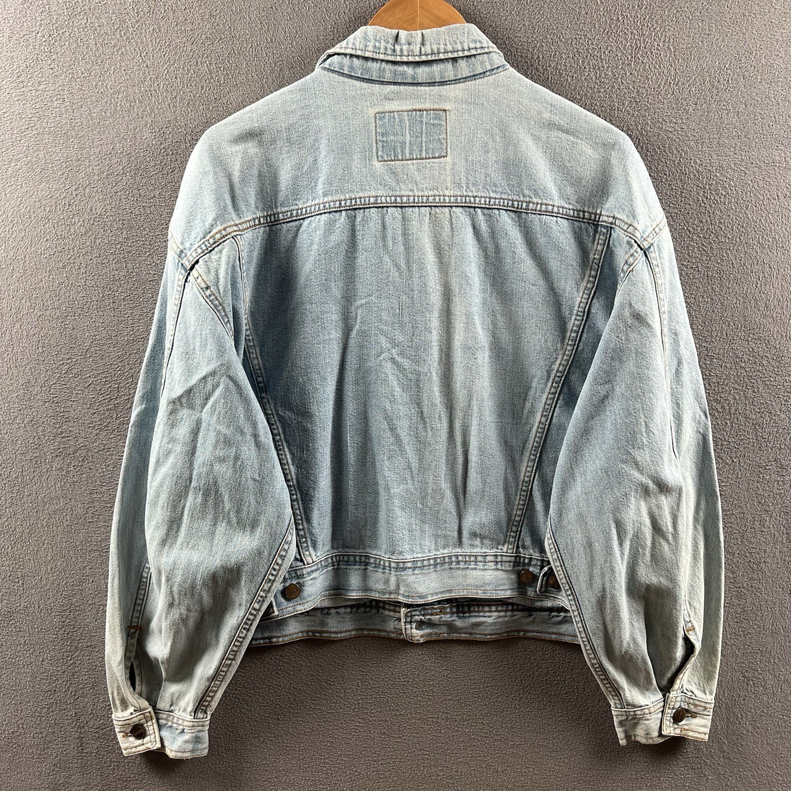 Marithe Francois Girbaud Jacket Mens Small Denim Trucker Light Wash 90s Vintage