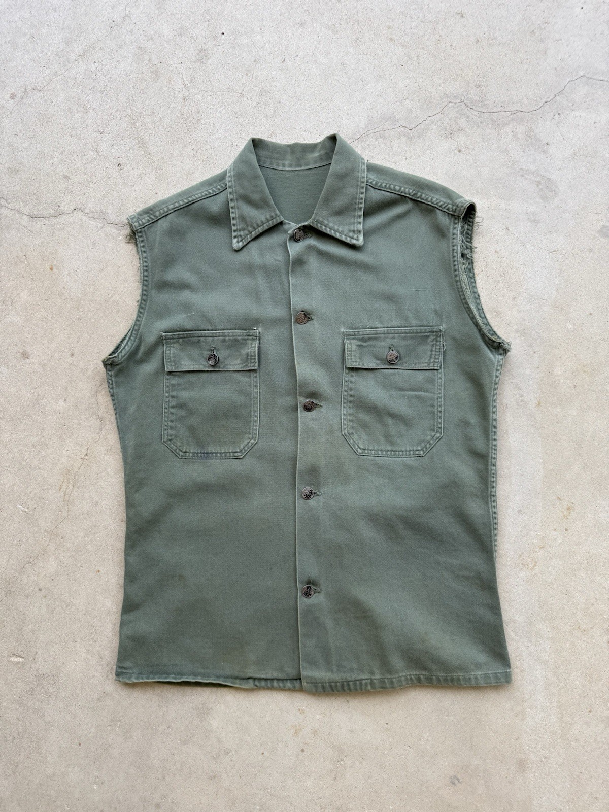 1950s Vtg Korean War US Army 13 Star Utility Shirt Military Punk Rock Skate 50s