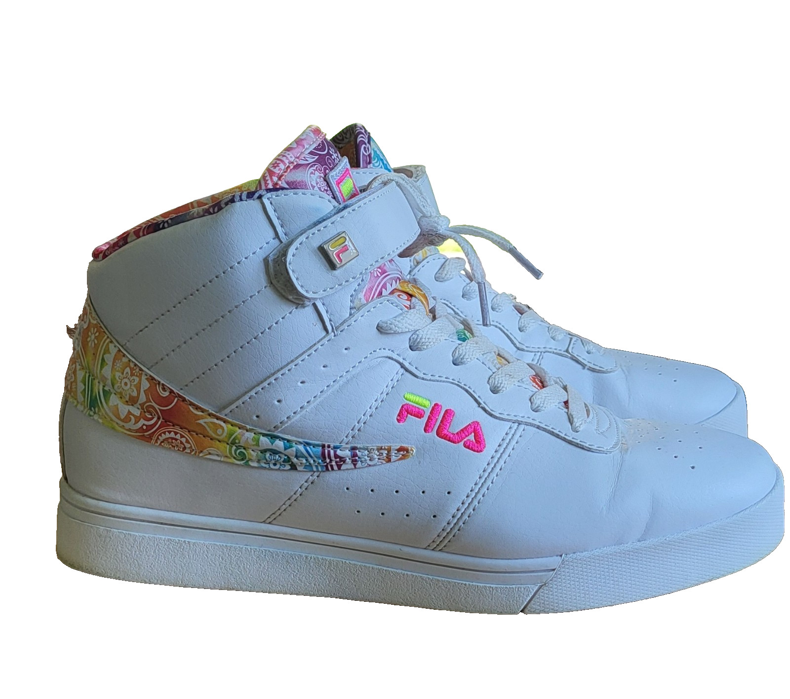FILA high top sneakers 5FM0167-169 Size 10 Bandana Pattern