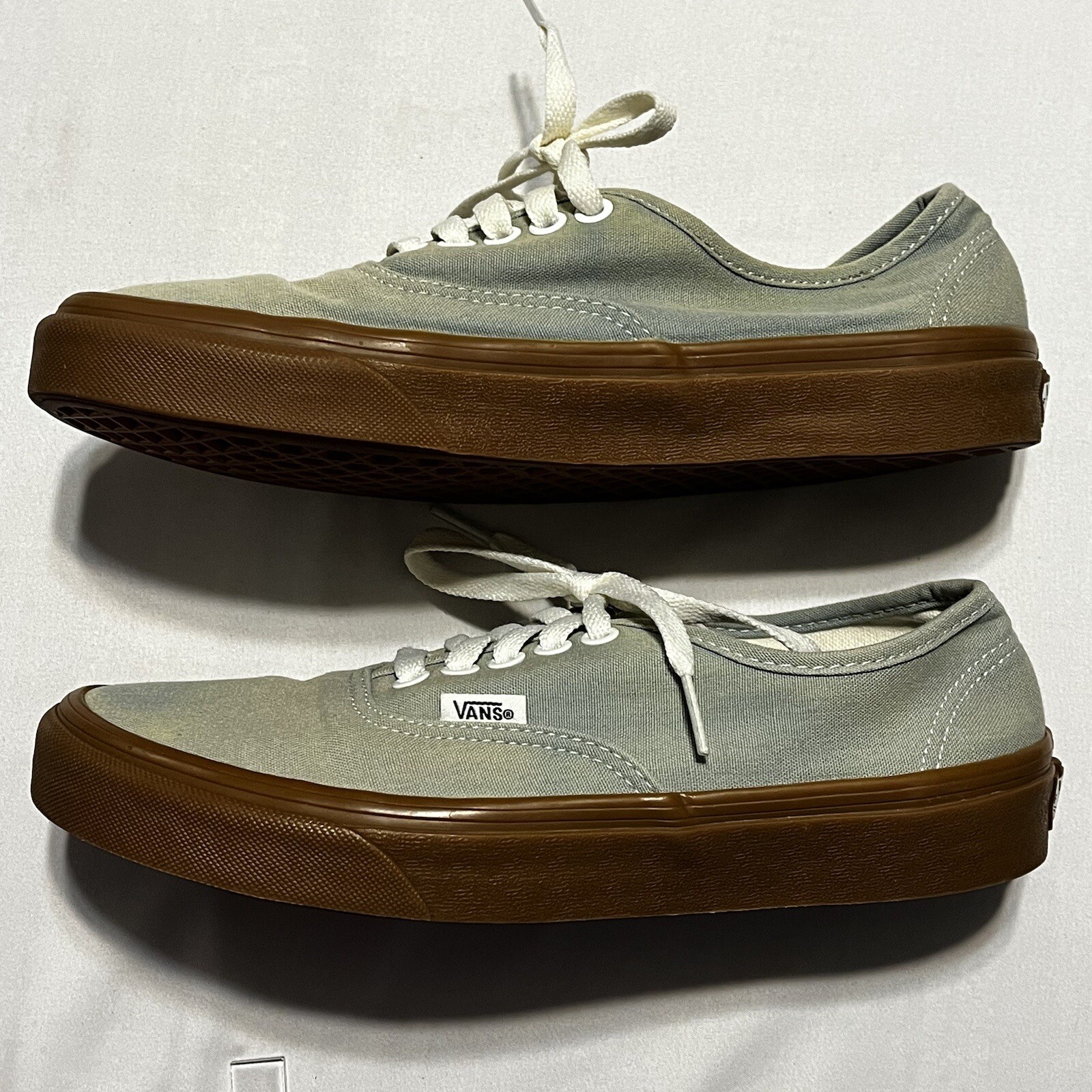 Men 6.5 Women 8 Unisex VANS Old Skool Gum Sole Tan-“ish” Pale Green-“ish” color