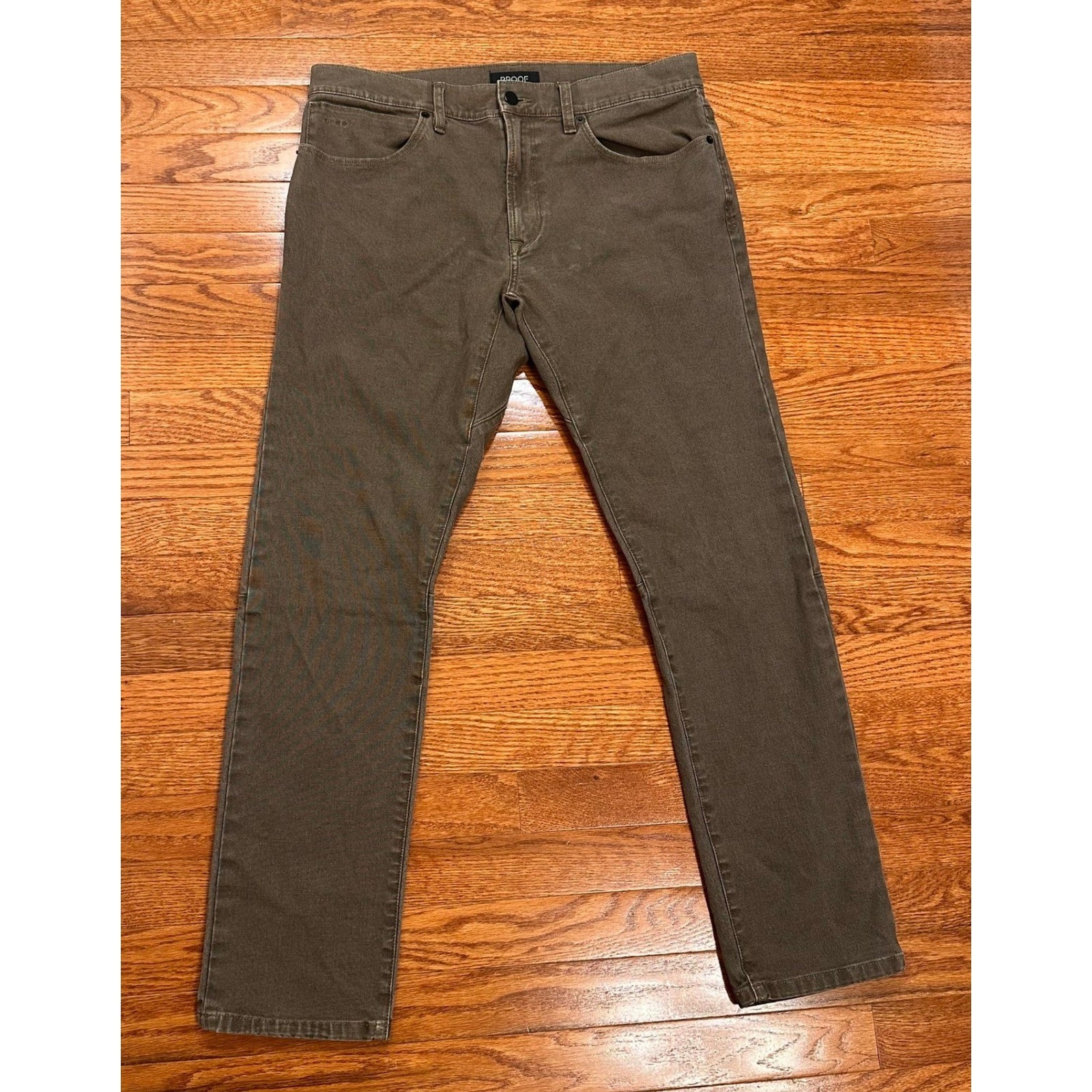 Proof Rover Slim Pants Mens 32×30 Brown Canvas Stretch Outdoor Hiking Workwear