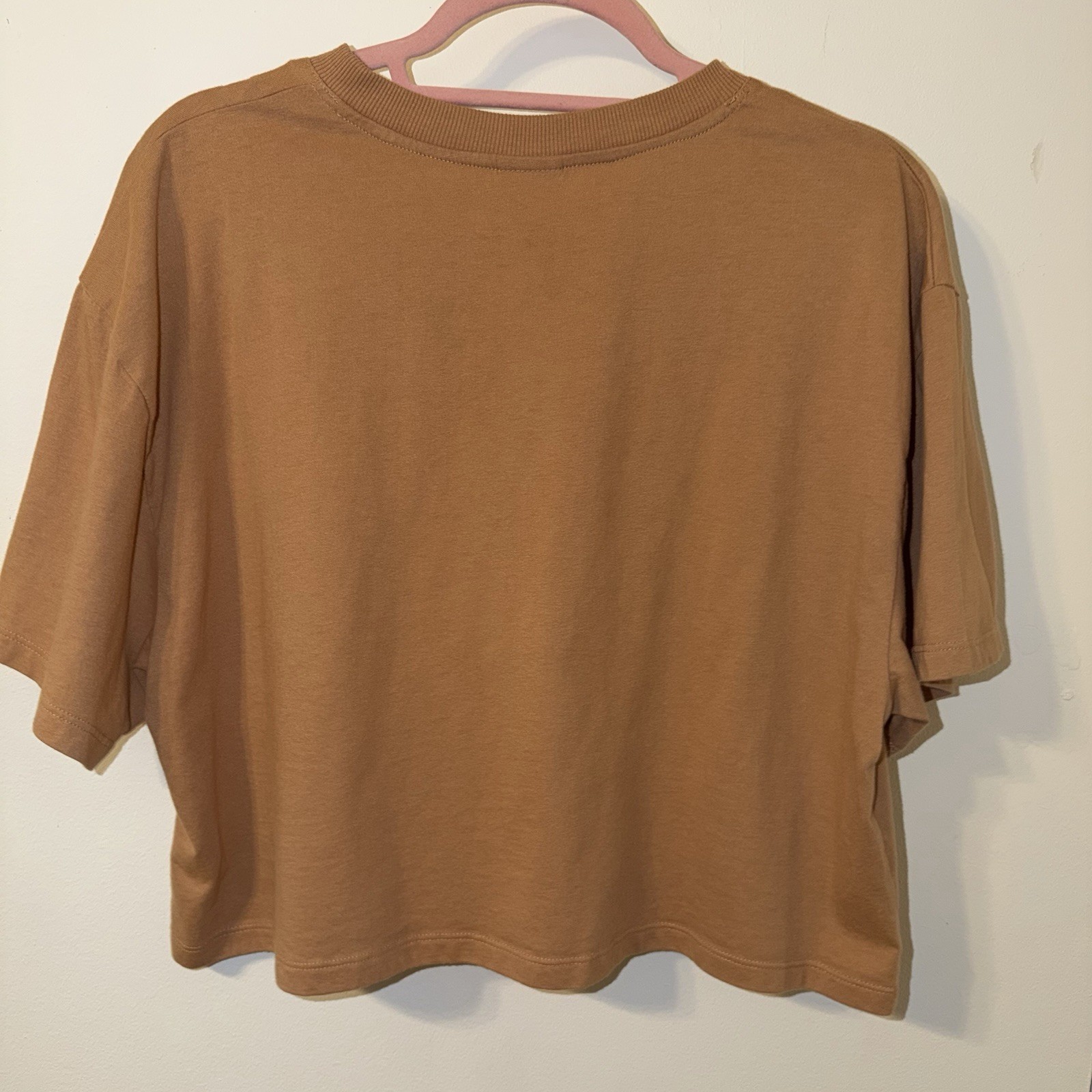 Belle Du Jour Brown Graphic Flower Child Boxy Crop Tee