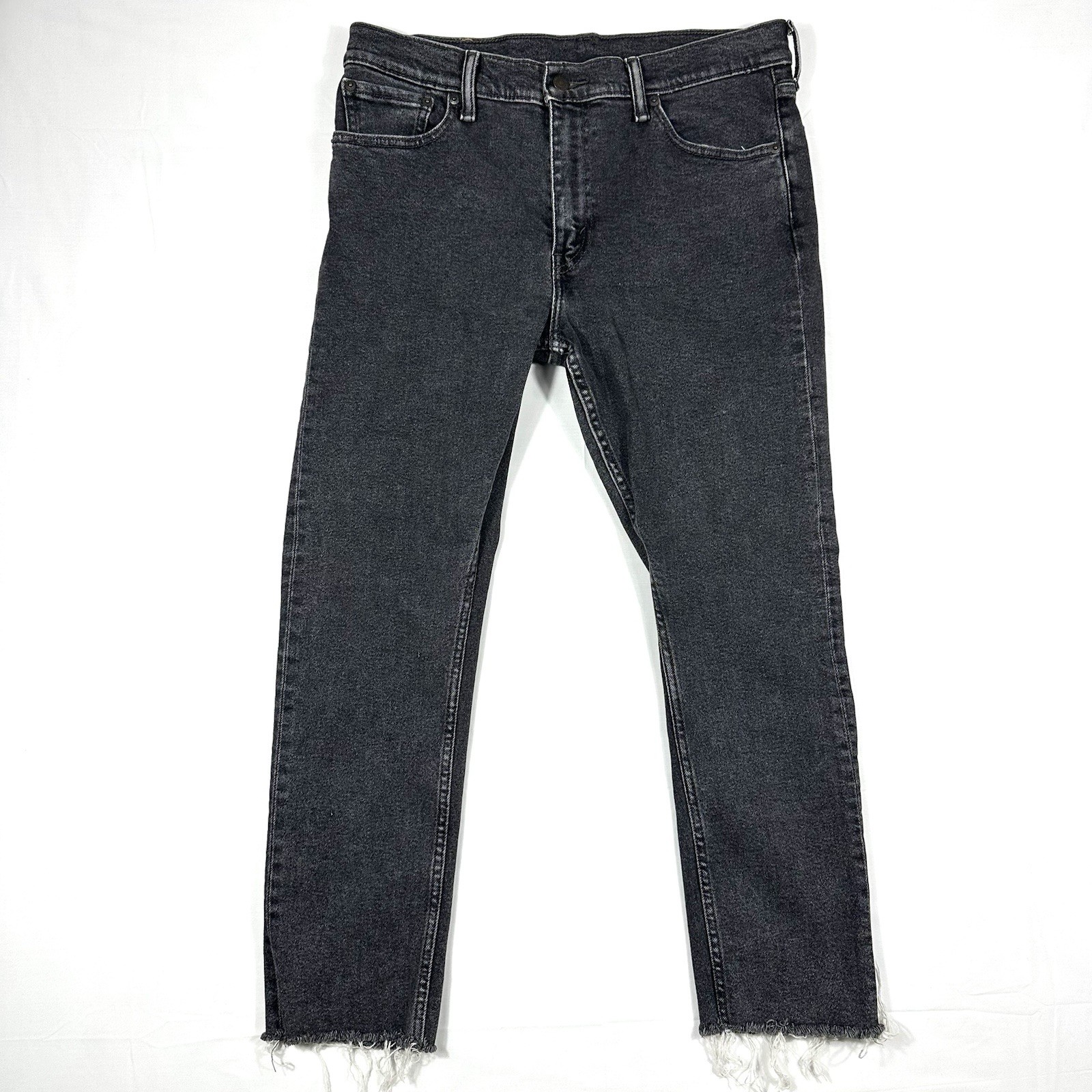 Levi’s 505c Grey Denim Slim Jeans “32×28” with custom length & distressing