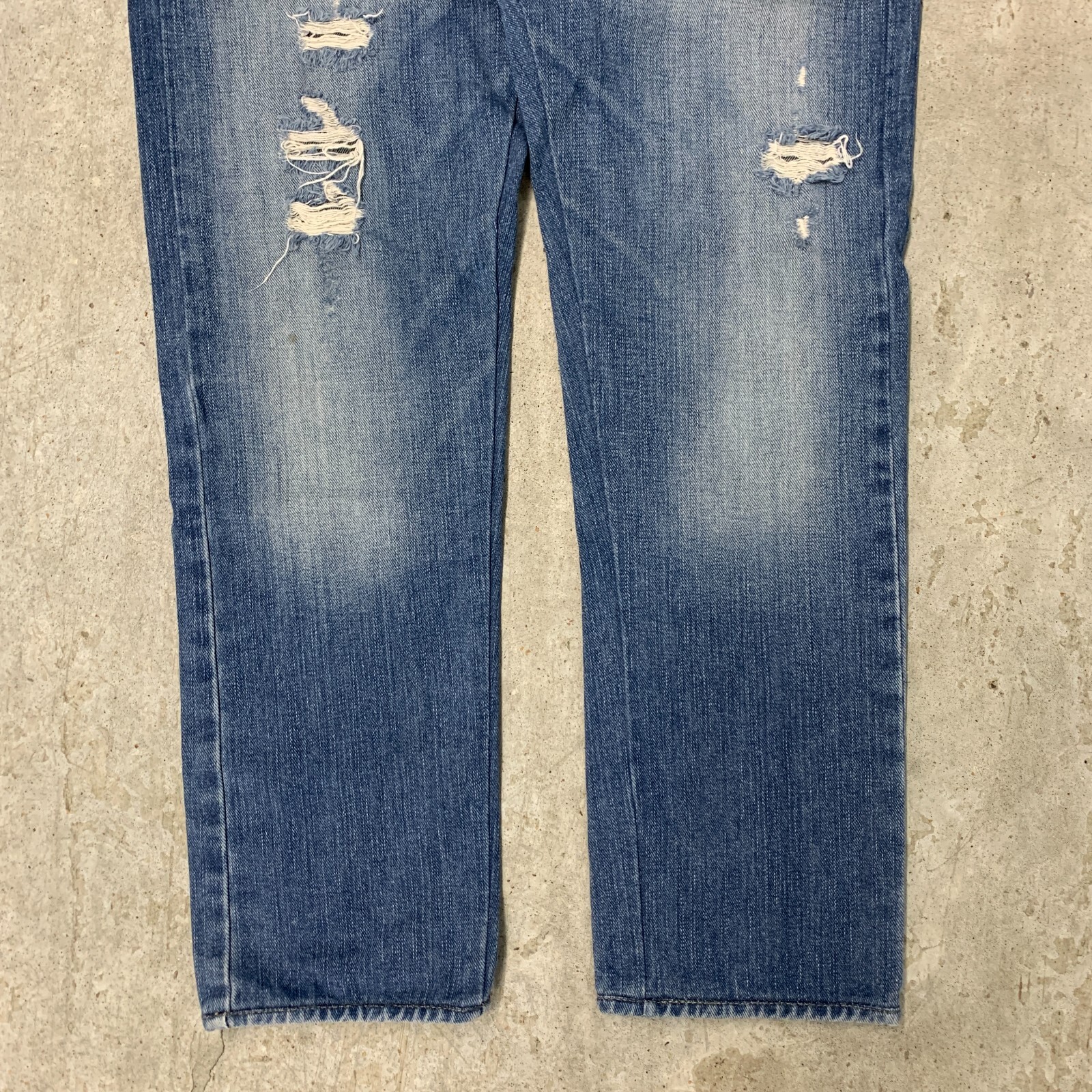 American Eagle Jeans 31×27 Blue Pants Low Rise Boot Distressed Grunge Tag 33×30