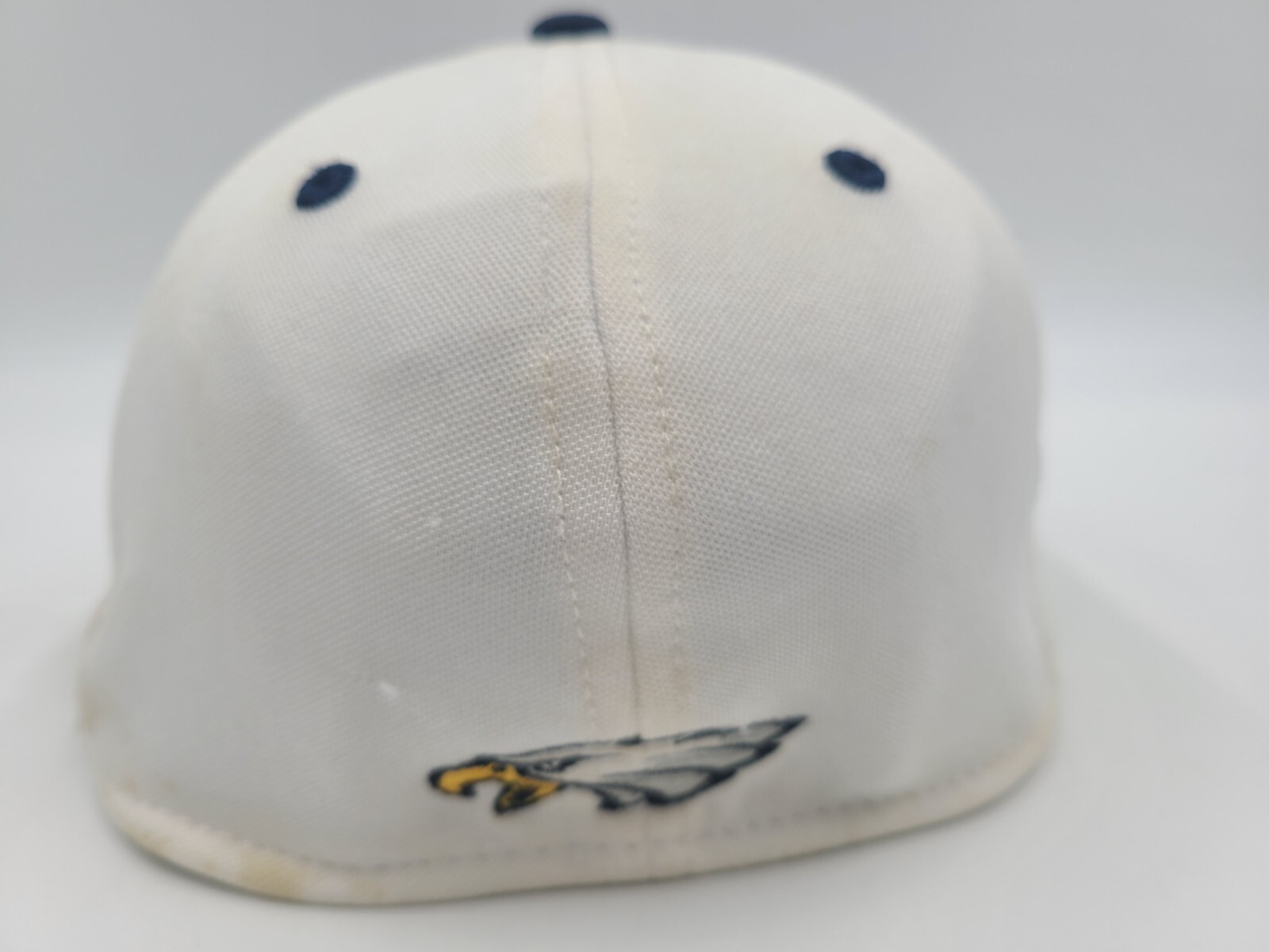 Northeastern High School Eagles The Game Pro Flex Fitted S Hat Cap White Blue