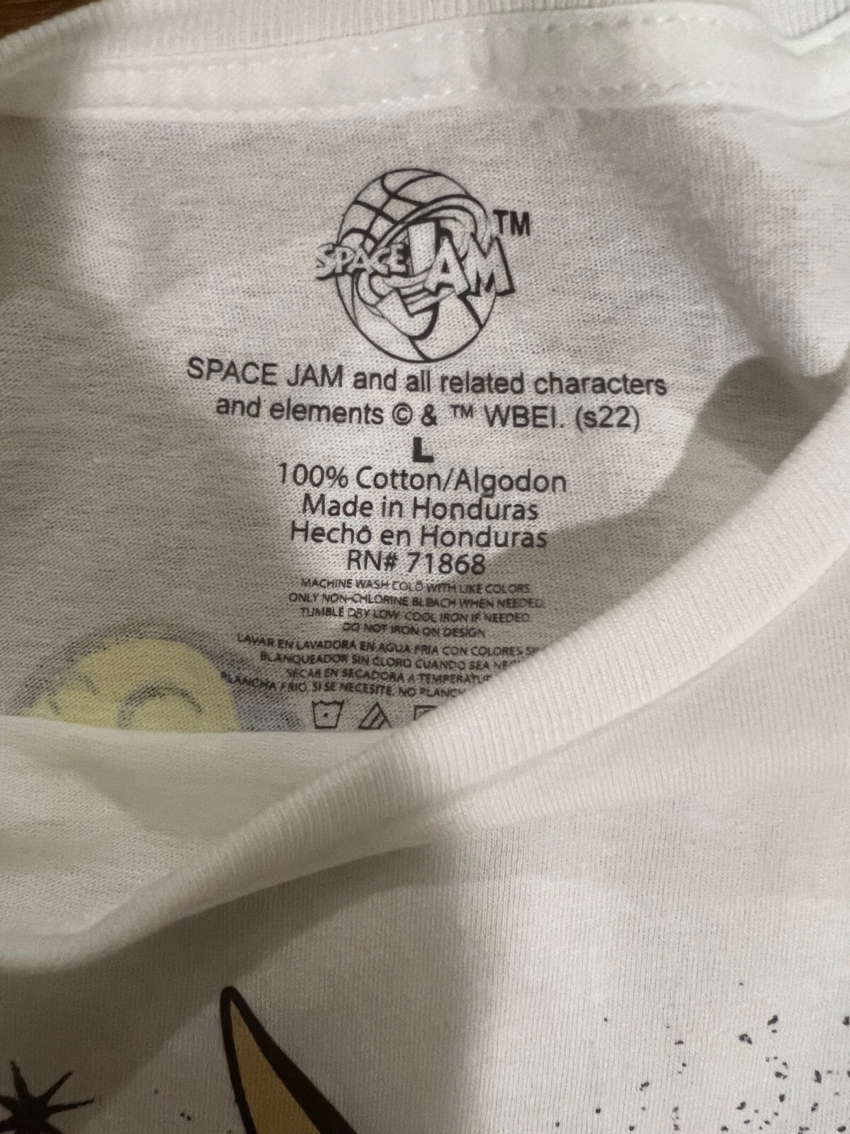 Space Jam All Over Graphic Print T-Shirt Shirt Tee Men 90’s Looney Tunes Movie