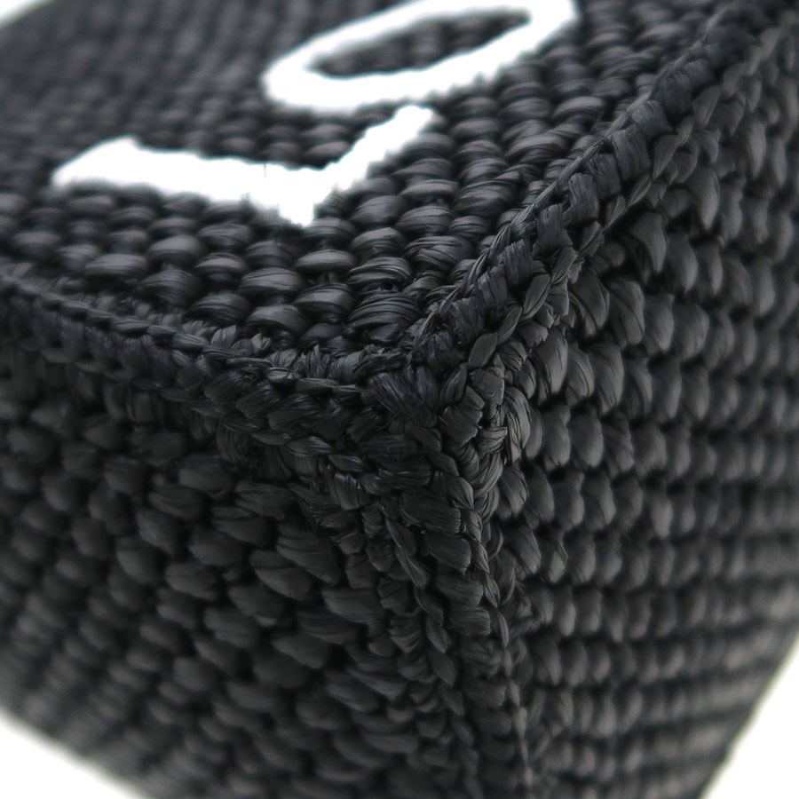 Loewe Font Tote Small (Raffia) A685B59X01 Black Shoulder Bag #SAB16933