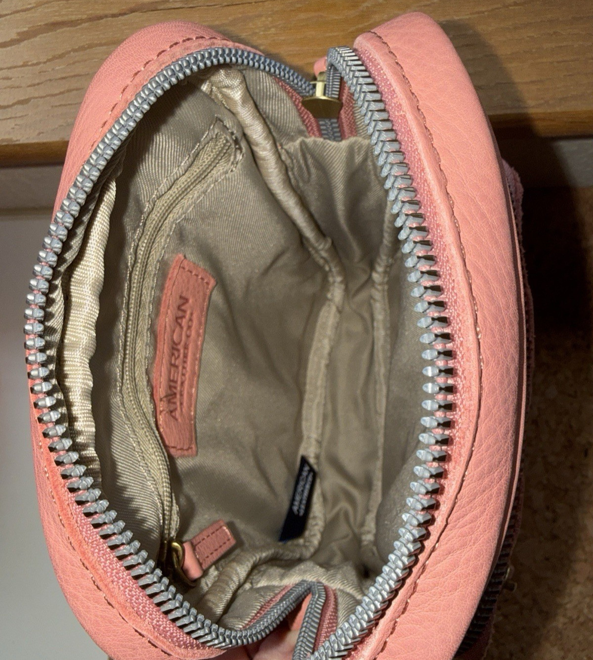 NWT AMERICAN LEATHER CO Cleveland NS Crossbody Bag Purse Sunkissed ALC2547