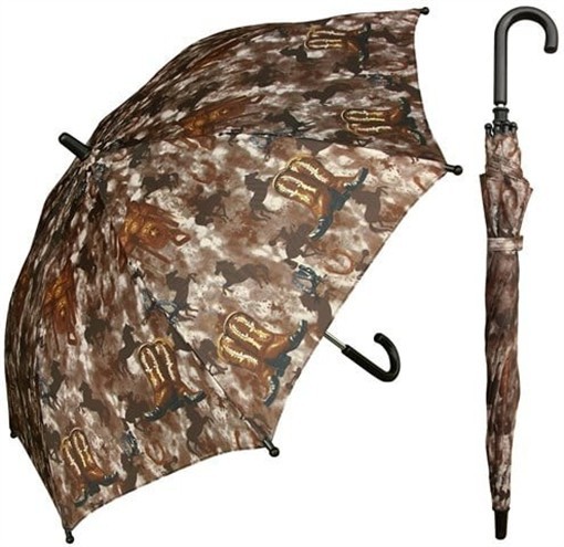 RainStoppers W104CHWEST 32 in. Childrens Western Print Umbrella 3 Piece