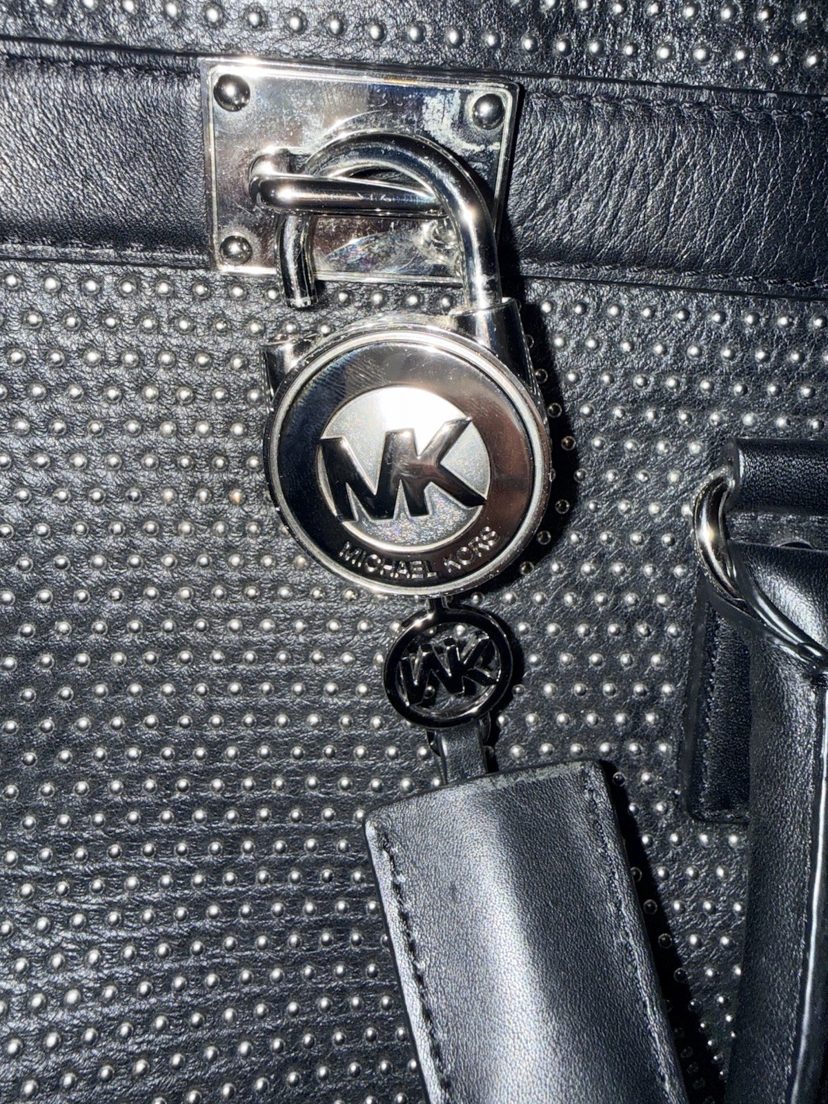 *AUTHENTIC* Michael Kors Microstud Hamilton LG NS Tote 30F4SMHT3L