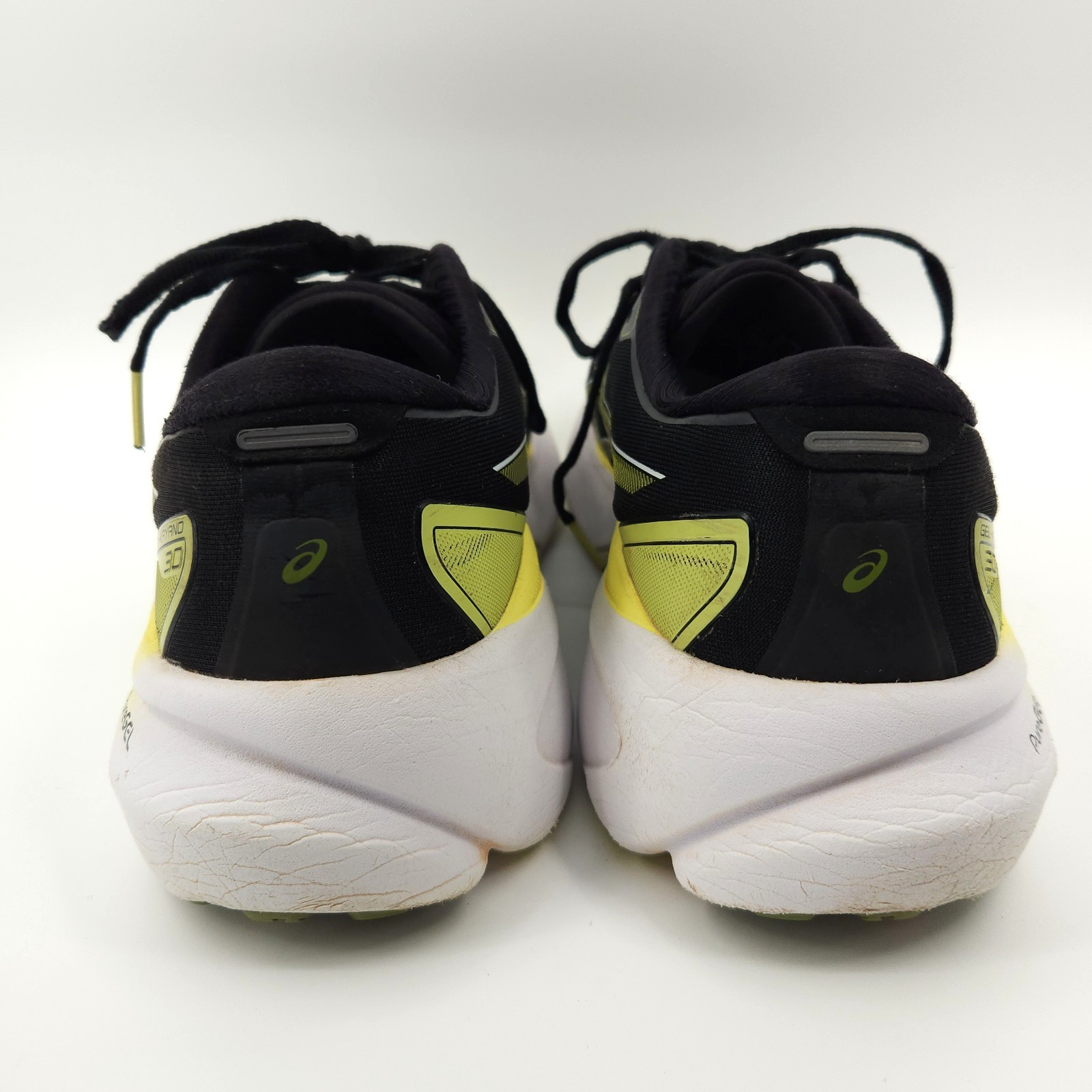 Asics Gel-Kayano 30 Shoes Mens Size 11.5 Wide Black Running Athletic Glow Yellow