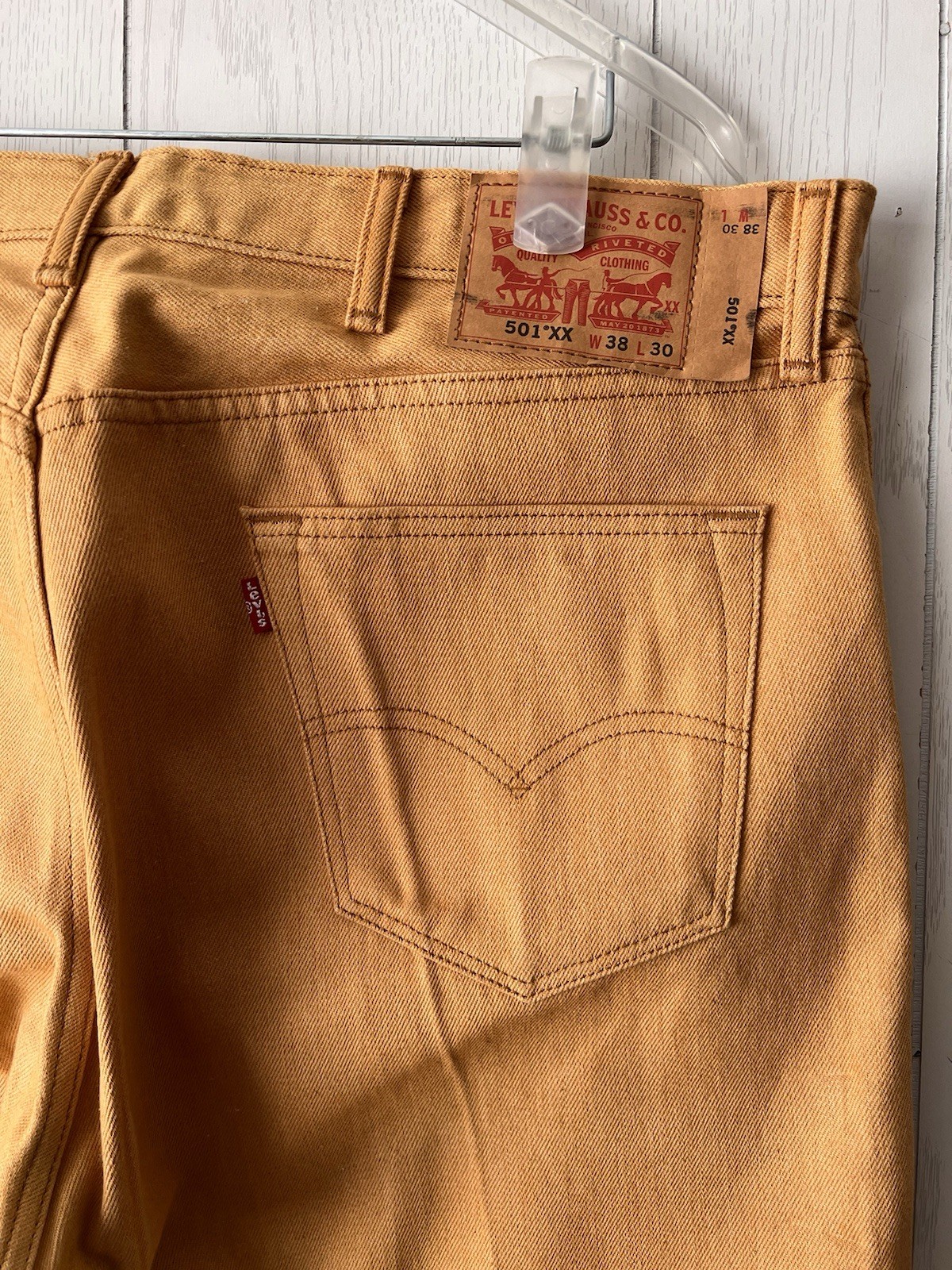 Levis 501 XX Yellow Gold Mustard Men’s Size 40×30 TRUE TO SIZE Button Fly