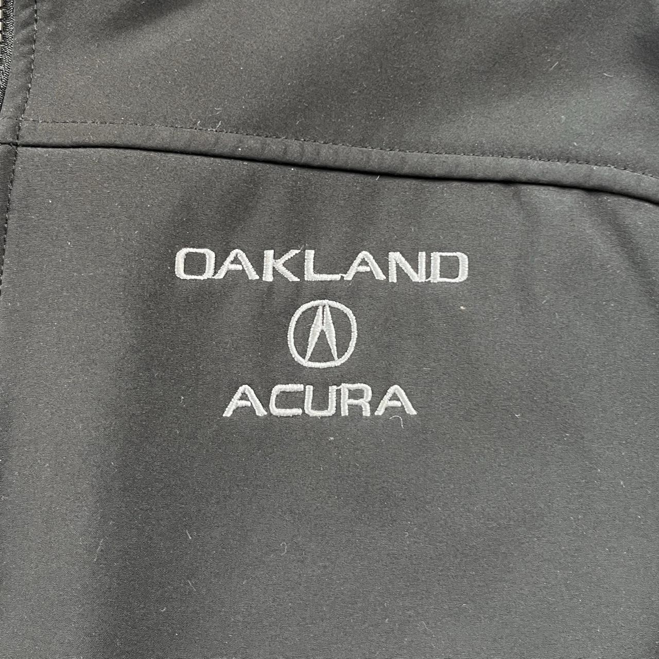 Acura Jacket Mens Small Black Softshell Oakland Cars Employee Fleece Lined Zip