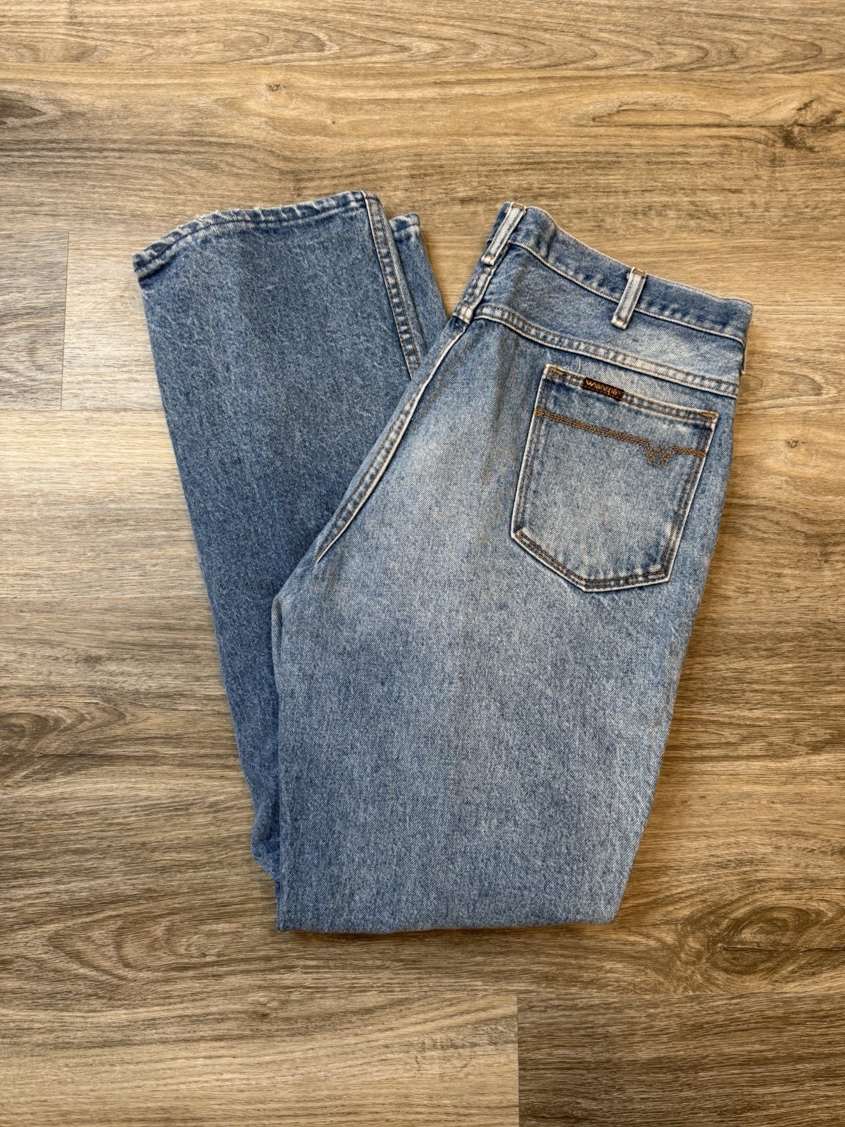Vintage 90s Wrangler Jeans Men 36×30 Blue Denim Straight Leg Western Cowboy USA