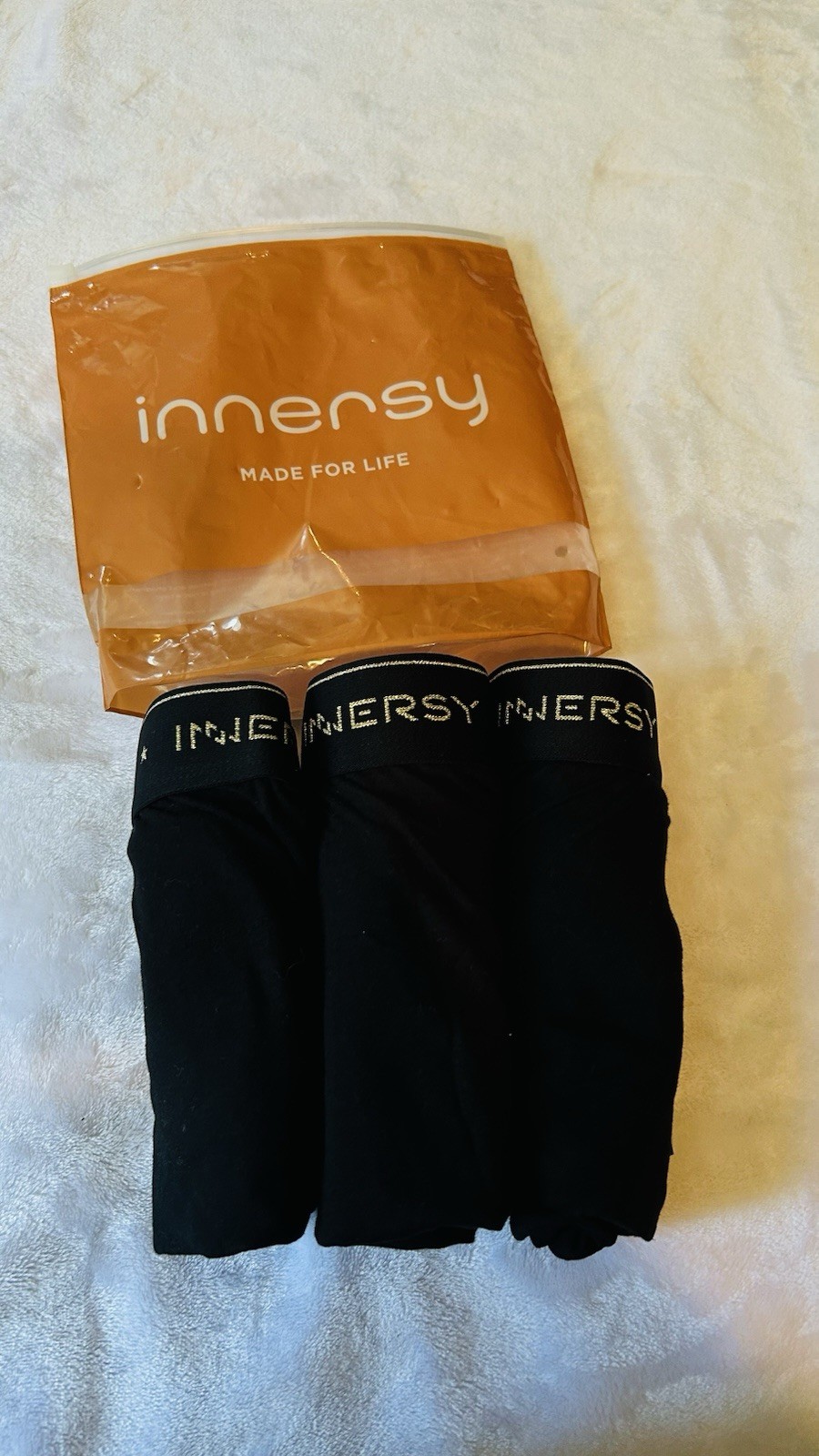 INNERSY Women’s Boyshort Panties 3-Pack 2XL Black Cotton Stretch Tagless