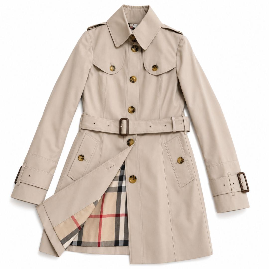 Excellent condition BURBERRY LONDON Trench Coat Nova Check UK6