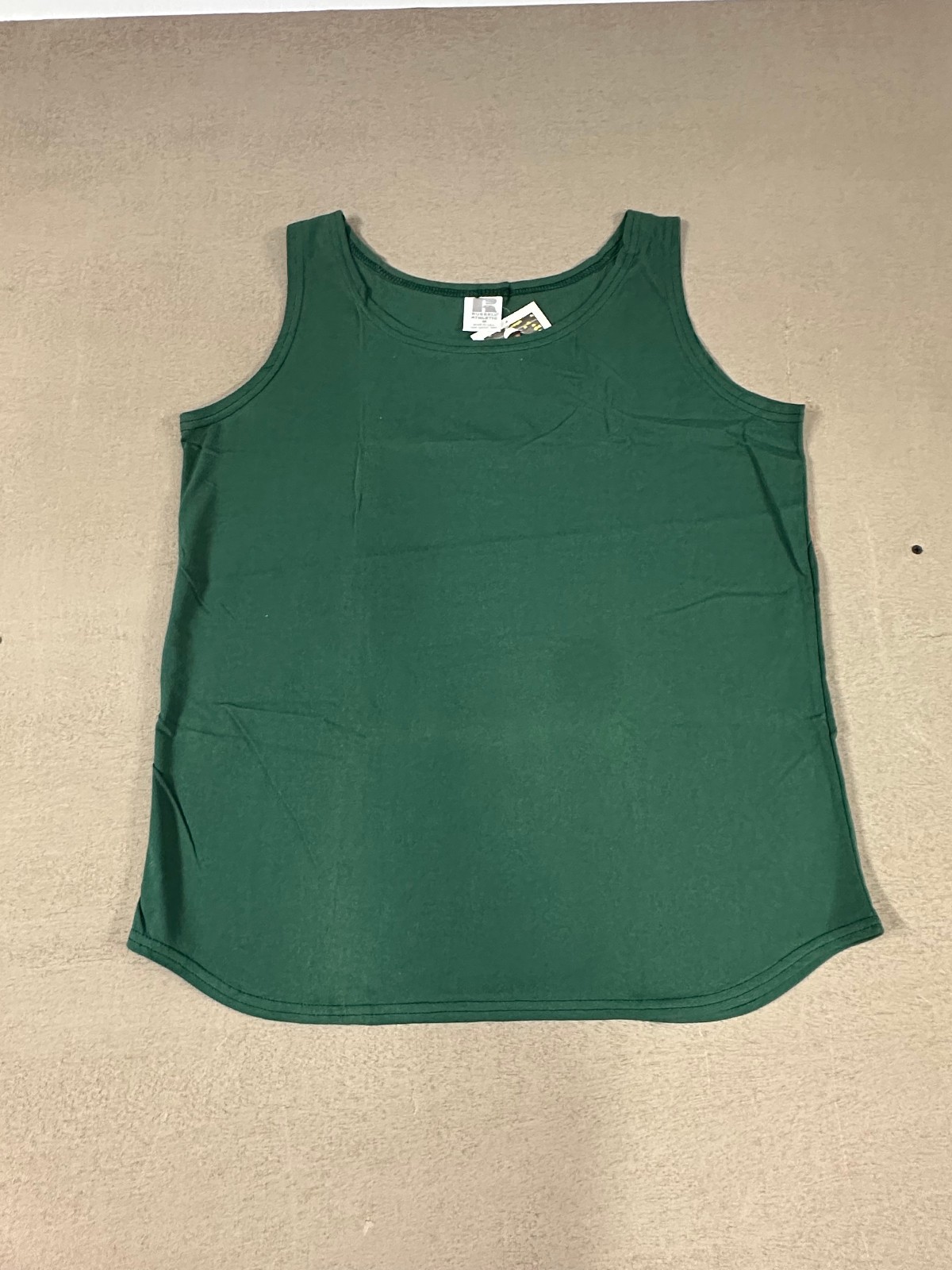 Vtg Russell Athletic Blank Sleeveless Tank Top M/L/XL Forest Green NWT USA