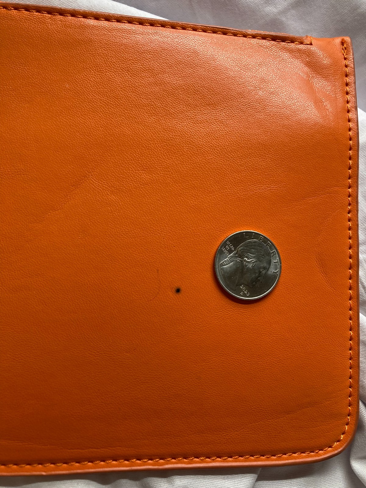 Woven Nappa Leather Tote Bag 21″ Intrecciato Shopper Lambskin Orange Large