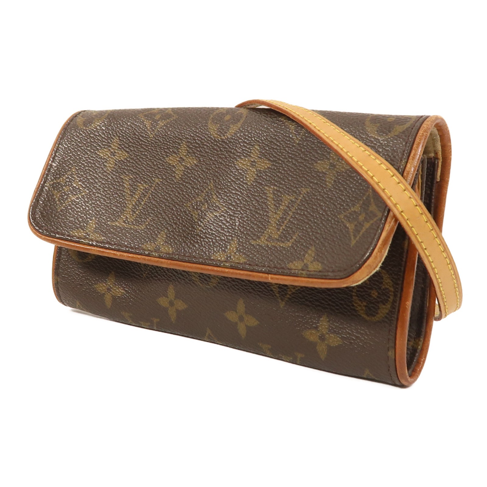 LOUIS VUITTON LV GHW Pochette Florentine Shoulder Bag M51855 Monogram Brown