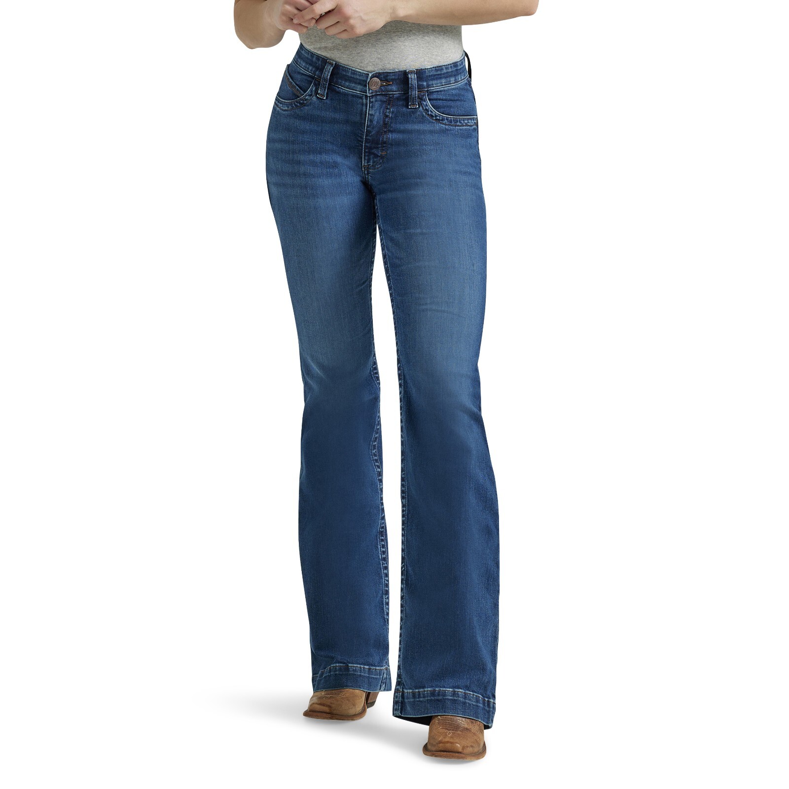Wrangler Ladies Ultimate Riding Jean Willow Mid-Rise Trouser Comfort Parker New