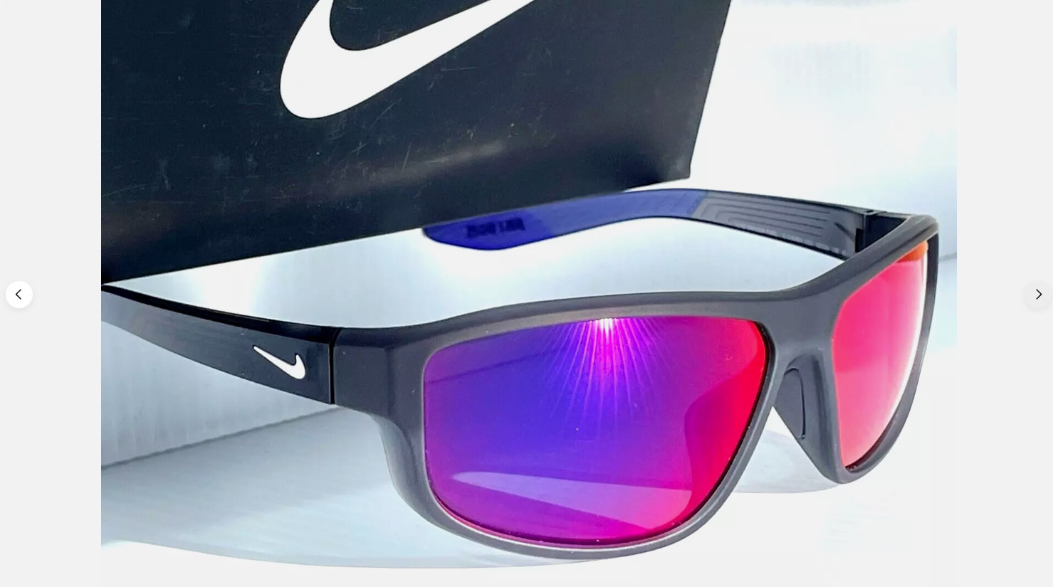 NEW Nike BRAZEN FUEL Matte Grey Frame Field Tint Red Lens Sunglass DJ0804 021