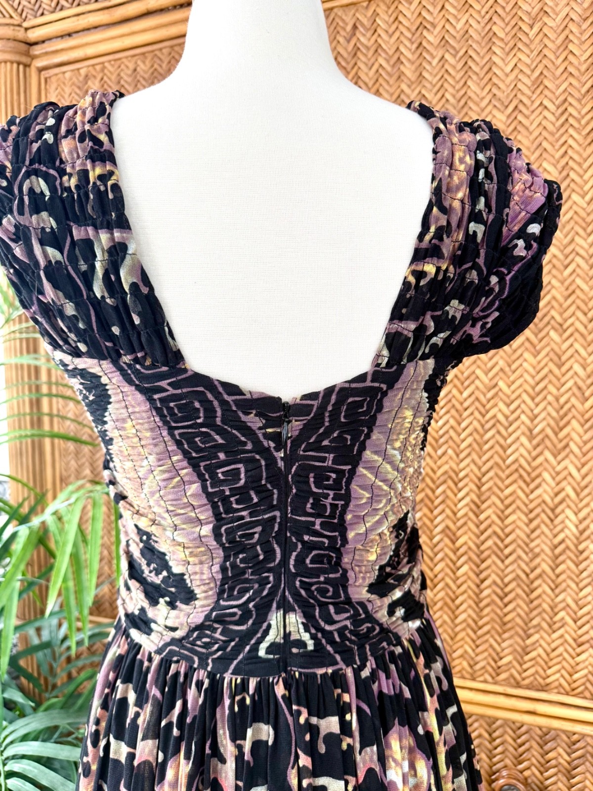 Y2k Vtg Rare Vivienne Tam Water Dragon Dress sz S/M